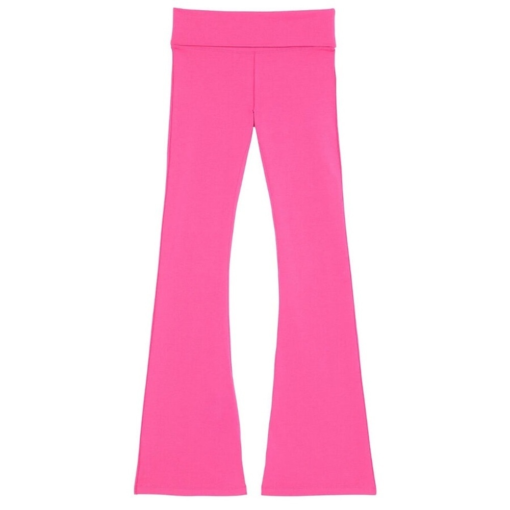 VICTORIA'S SECRET PINK LIMITED EDITION CARMINE ROSE BLING FLARE LEGGINGS - Picture 3 of 10